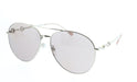 Gucci GG1698S-005  Silver Aviator Sunglasses with Light Brown Lenses