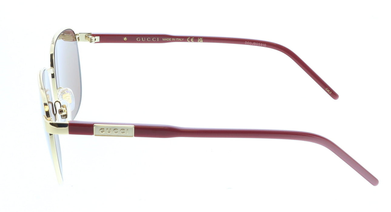 Gucci GG1799S-004 BURGUNDY & Gold round Mens Sunglasses
