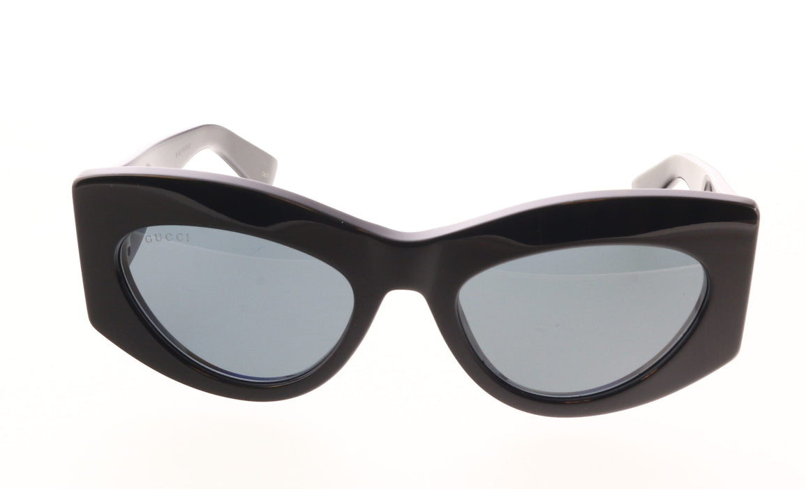Gucci GG1843S-001  Glossy Black Oversized Cat-Eye Sunglasses