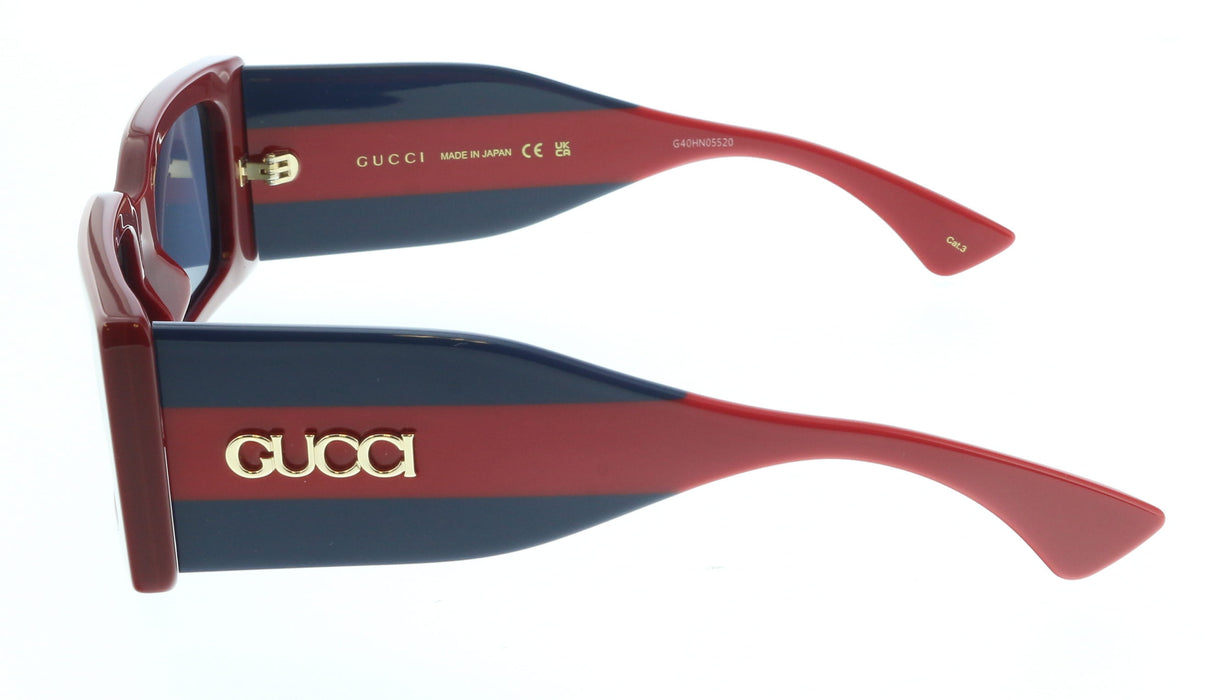 Gucci GG1860S-003 Burgundy, Red & Blue square Ladies Sunglasses