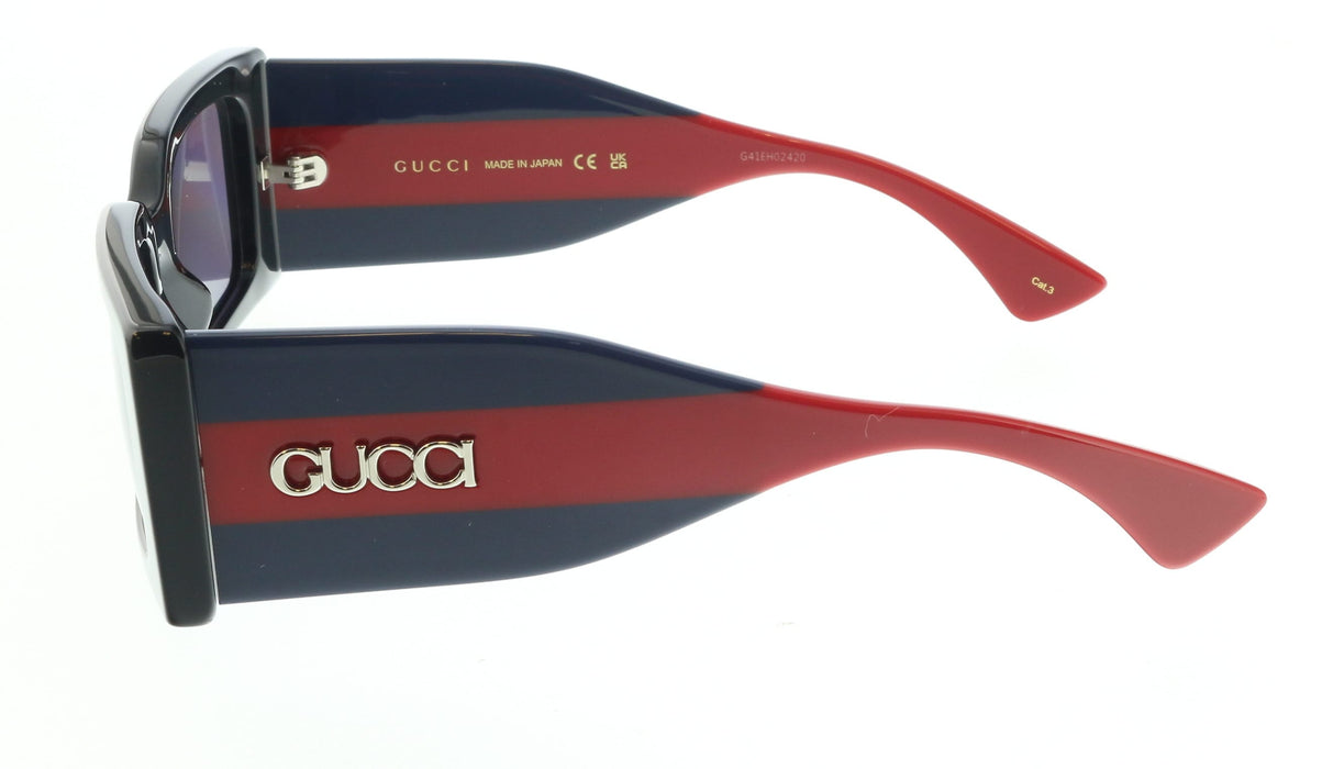 Gucci GG1860S-004 Black, blue & red square Ladies Sunglasses