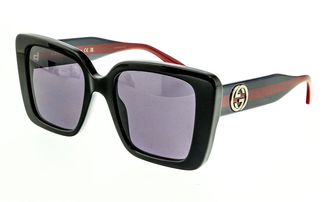 Gucci GG1861S-004 Black, blue & red square Ladies Sunglasses