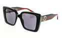 Gucci GG1861S-004 Black, blue & red square Ladies Sunglasses