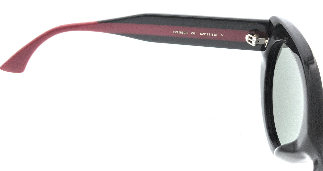 Gucci GG1862S-001 Black, green & red cat-eye Ladies Sunglasses