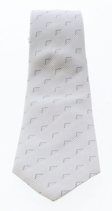 Emporio Armani Light Blue Geometric 100% Silk Mens Tie
