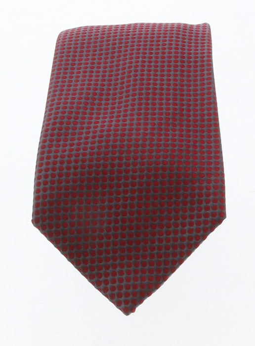 Emporio Armani Red Dotted 100% Silk Mens Tie