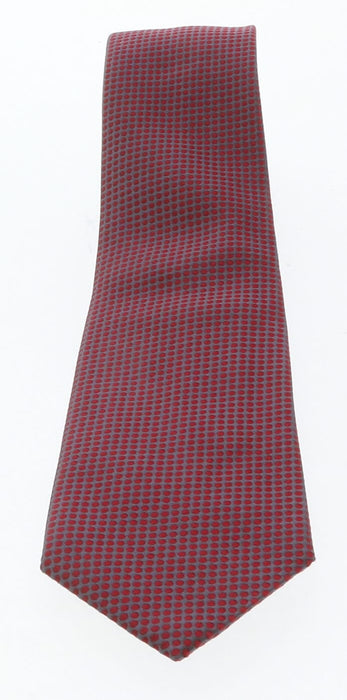 Emporio Armani Red Dotted 100% Silk Mens Tie