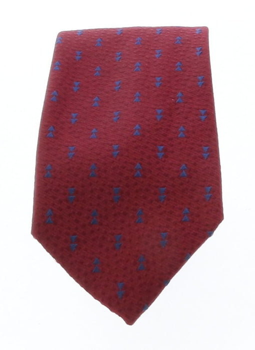 Emporio Armani Red Arrow Pattern 100% Silk Mens Tie
