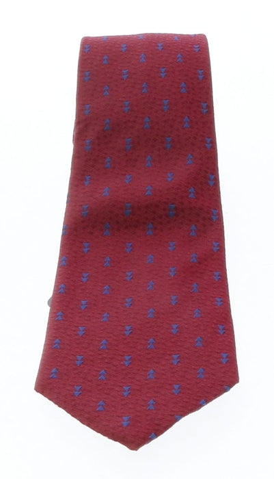 Emporio Armani Red Arrow Pattern 100% Silk Mens Tie