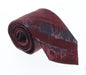 Emporio Armani Burgundy Graphic pattern 100% Silk Mens Tie