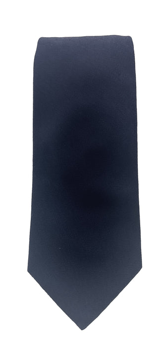 Emporio Armani Navy Blue Solid 100% Silk Mens Tie