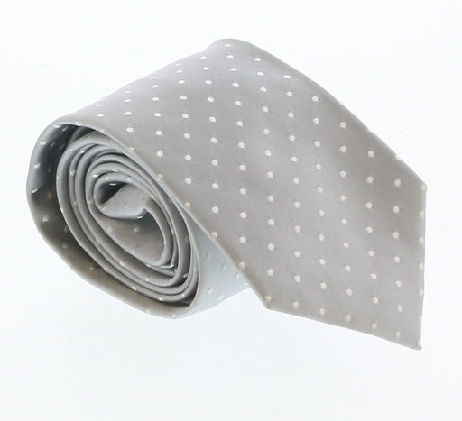 Emporio Armani Silver dotted 100% Silk Mens Tie