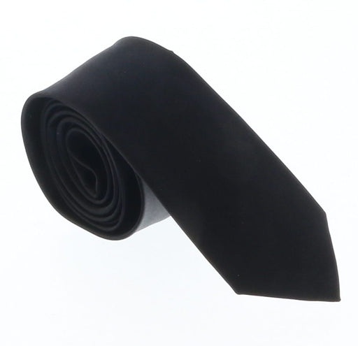 Emporio Armani Black Solid 100% Silk Mens Tie