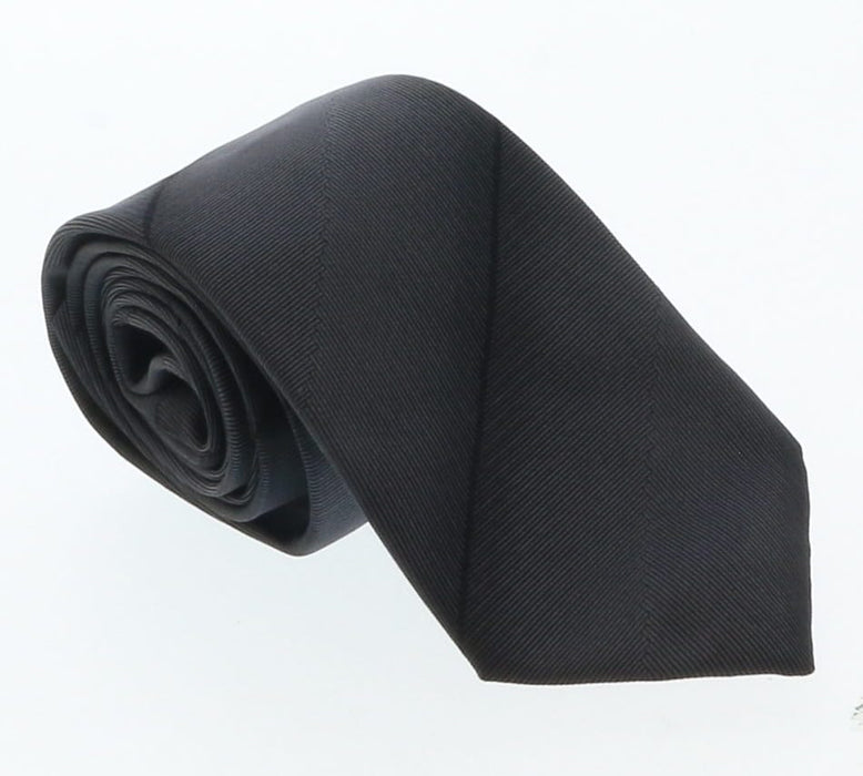 Emporio Armani Black Striped 100% Silk Mens Tie