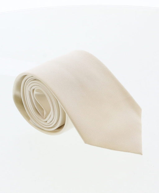 Emporio Armani Cream Solid 100% Silk Mens Tie