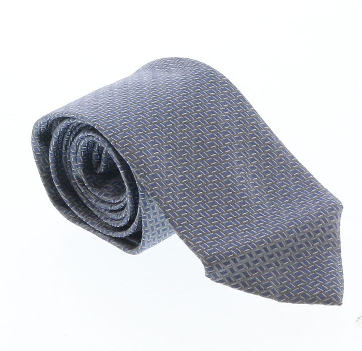 Emporio Armani Grey Diamond dotted 100% Silk Mens Tie