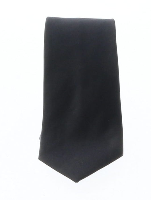 Emporio Armani Black Solid 100% Silk Mens Tie