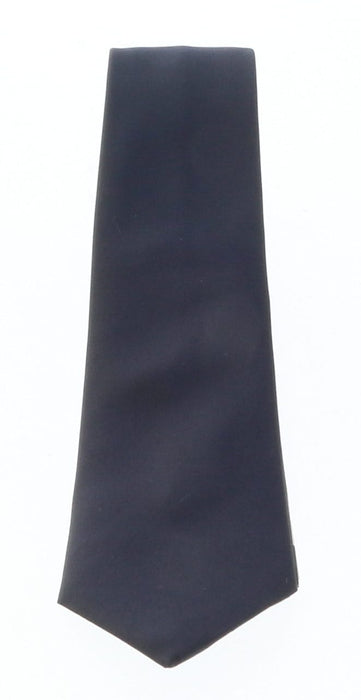 Emporio Armani Navy blue solid 100% Silk Mens Tie