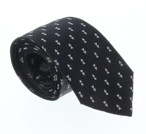 Emporio Armani Black Arrow pattern 100% Silk Mens Tie