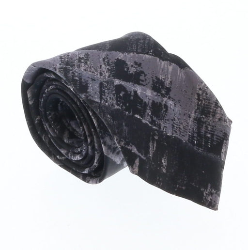 Emporio Armani Black Graphic 100% Silk Mens Tie