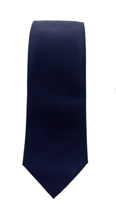Emporio Armani Navy blue Solid 100% Silk Mens Tie
