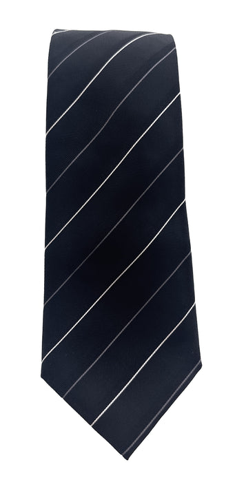 Emporio Armani Black pinstripe pattern 100% Silk Mens Tie