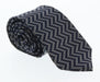 Emporio Armani Navy blue Silver herringbone 100% Silk Mens Tie