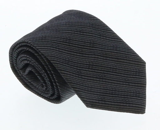 Emporio Armani Black Striped 100% Silk Mens Tie