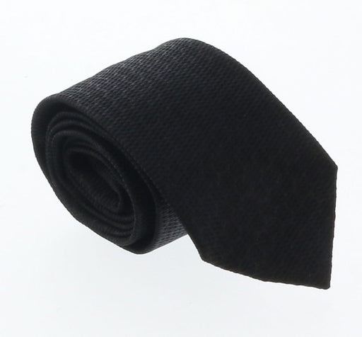 Emporio Armani Black Woven 100% Silk Mens Tie