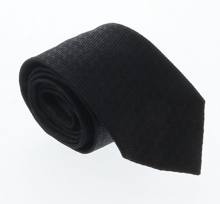Emporio Armani Black Woven 100% Silk Mens Tie