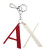 Armani Exchange Red White Rubber AX Letter Keyring