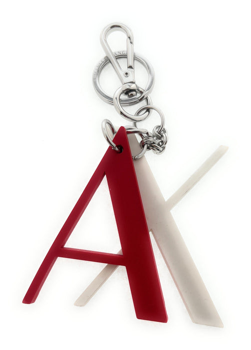 Armani Exchange Red White Rubber AX Letter Keyring