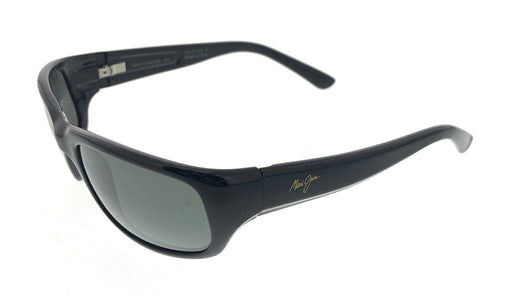 Maui Jim MJ0103S001 Polarized Wraparound Sunglasses for Men Lightweight Black