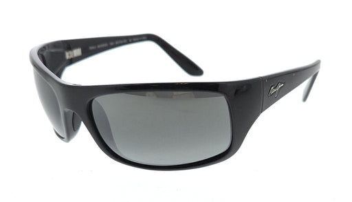 Maui Jim MJ0202S001 Gloss Black WrapAround Polarized Sunglasses Neutral