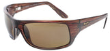 Maui Jim MJ0202S003 Burgundy Tortoise Wraparound Sunglasses HCL Bronze