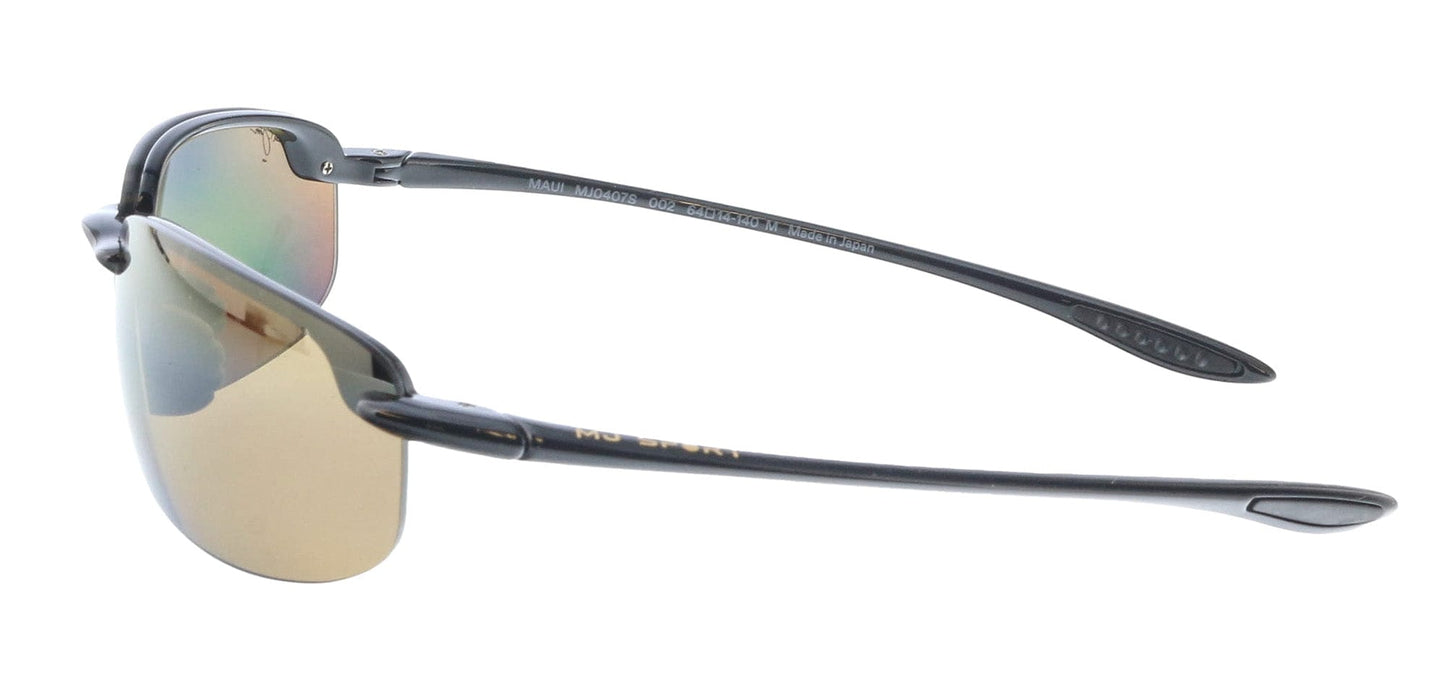 Maui Jim MJ0407S002 Wrap Polarized HCL Bronze Sunglasses Matte Gunmetal