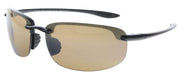 Maui Jim MJ0407S002 Wrap Polarized HCL Bronze Sunglasses Matte Gunmetal