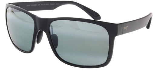 Maui Jim MJ0432S001 Red Sands Matte Black Wrap Polarized Sunglasses