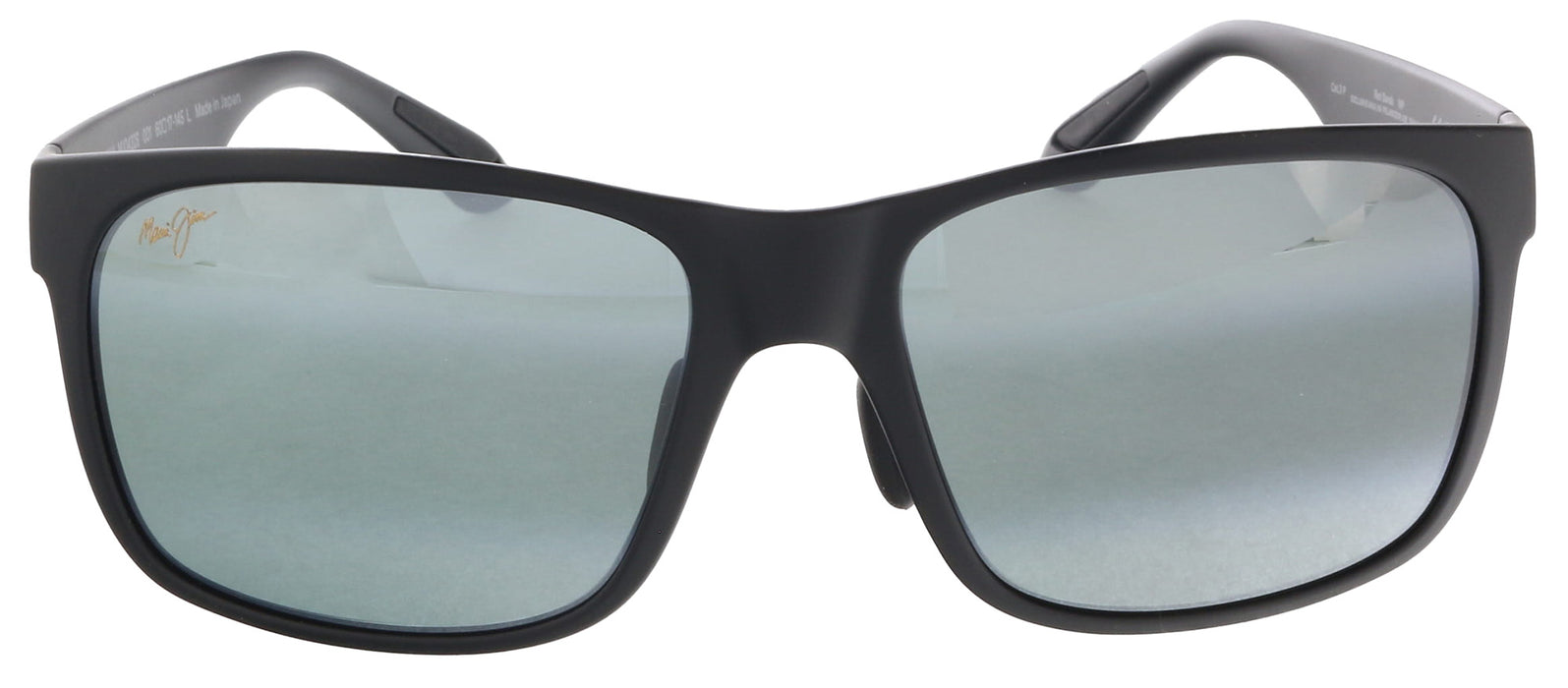 Maui Jim MJ0432S001 Red Sands Matte Black Wrap Polarized Sunglasses