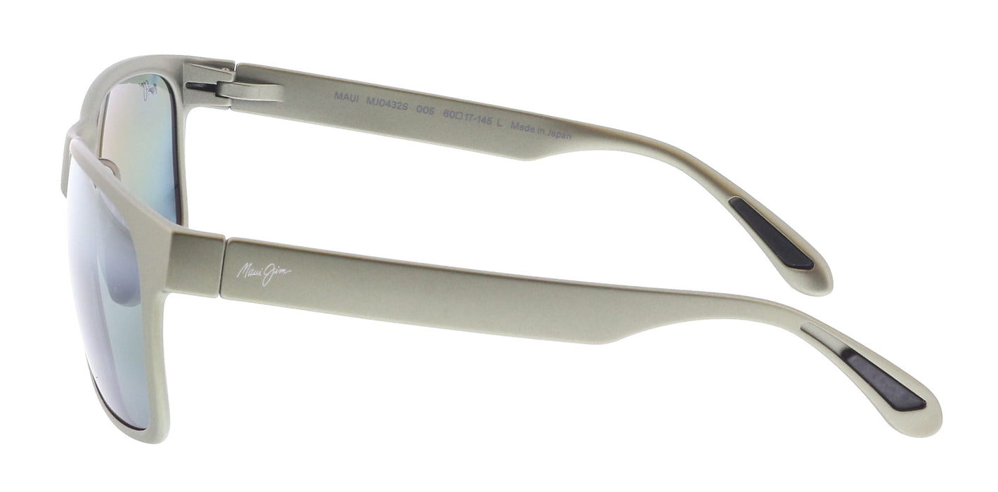 Maui Jim MJ0432S005 Red Sands Rectangular Sunglasses GreyishGreen Nylon Frame