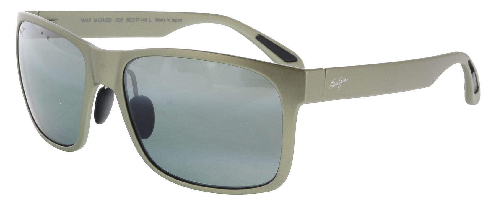 Maui Jim MJ0432S005 Red Sands Rectangular Sunglasses GreyishGreen Nylon Frame