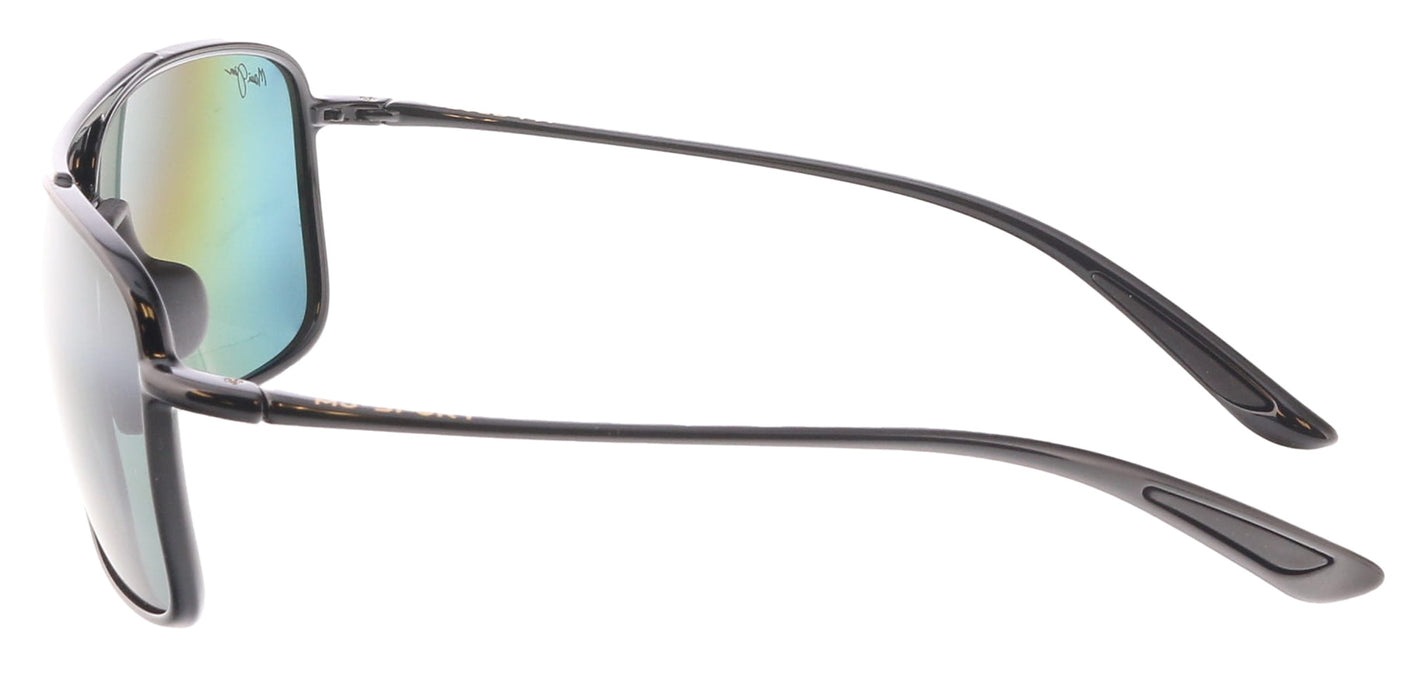 Maui Jim MJ0437S001 Refined Aviator Clarity Black Gloss Navigator Sunglasses