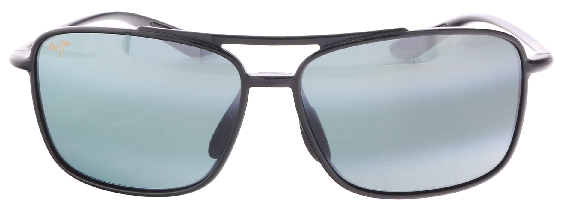 Maui Jim MJ0437S001 Refined Aviator Clarity Black Gloss Navigator Sunglasses