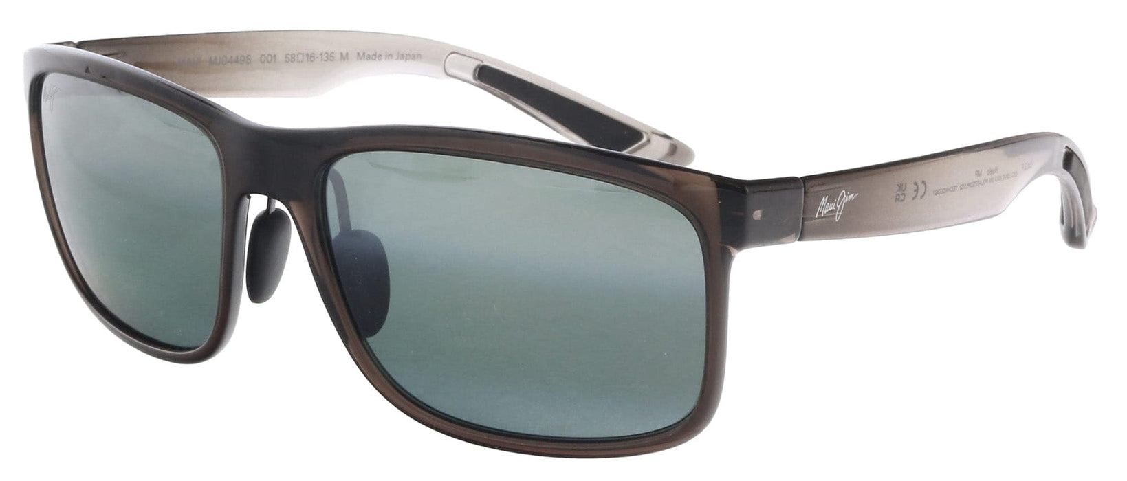 Maui Jim MJ0449S001 Modern Clarity Translucent Grey Rectangular Sunglasses