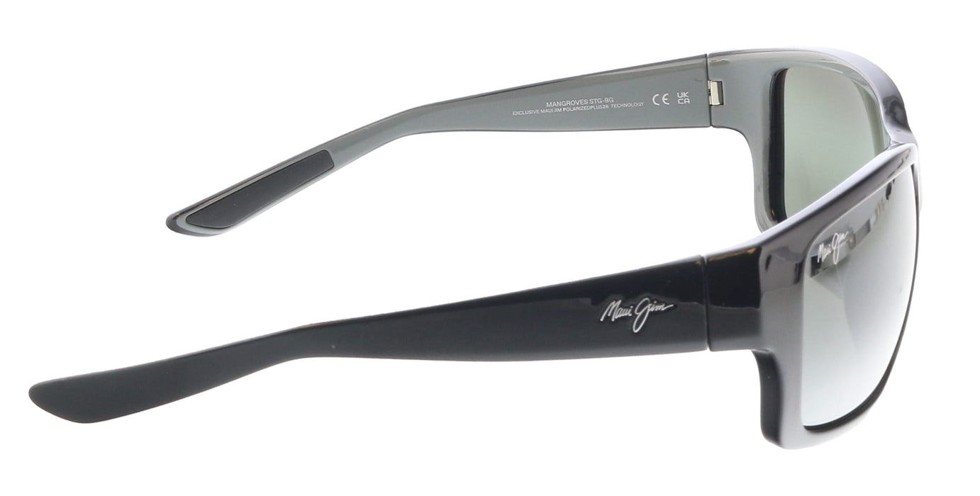 Maui Jim MJ0604S001 Bold Black Gloss Frame Sunglasses Grey Polarized