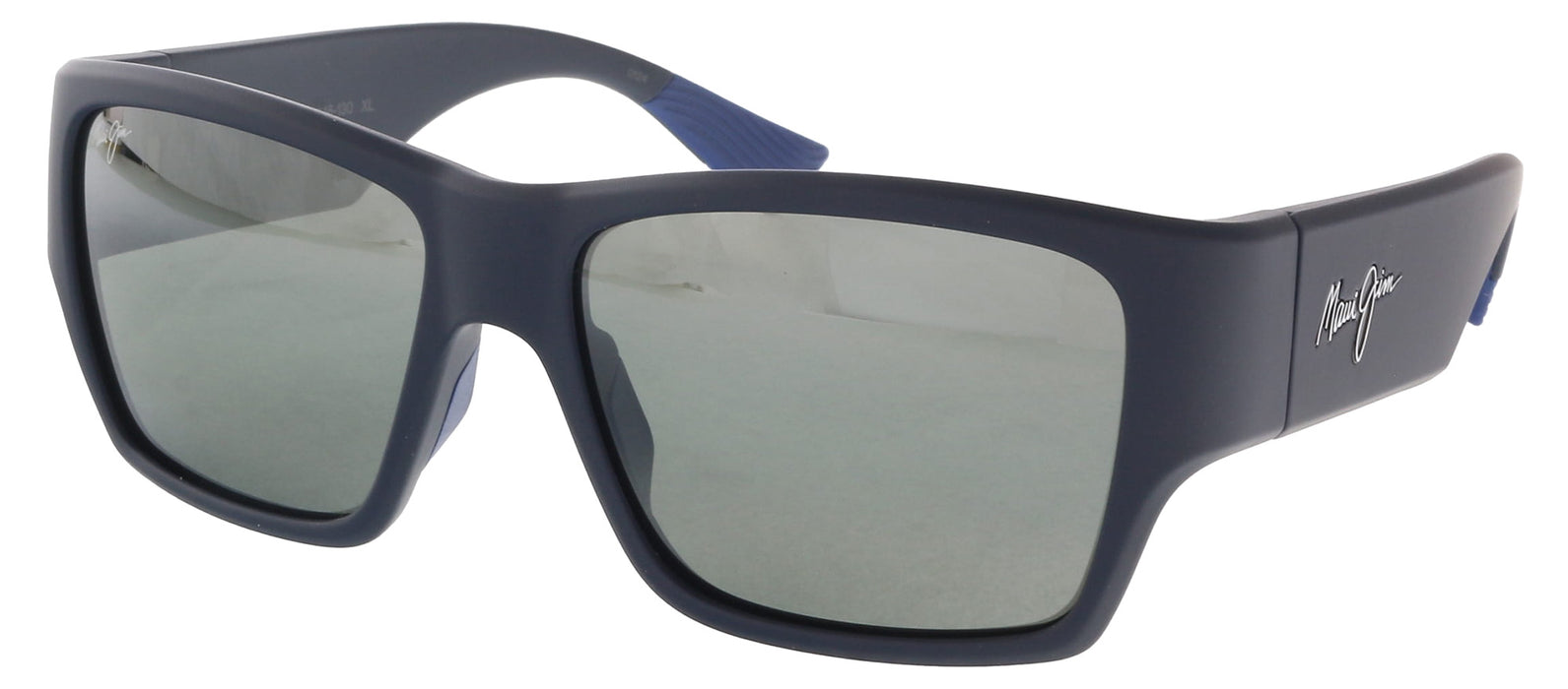 Maui Jim MJ0614S003 Matte Blue Wrap Sunglasses Neutral Grey Lenses Bold