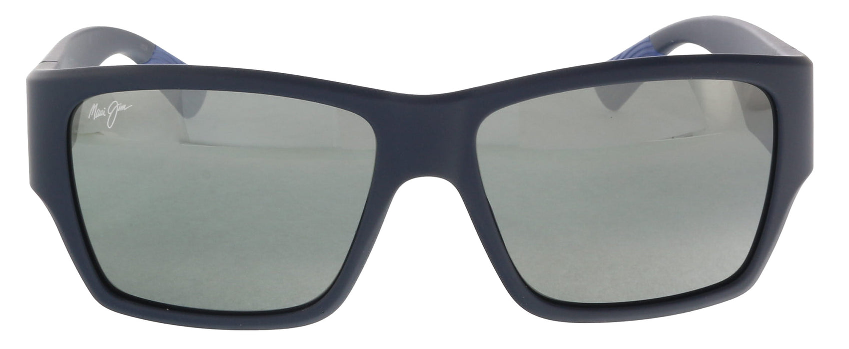 Maui Jim MJ0614S003 Matte Blue Wrap Sunglasses Neutral Grey Lenses Bold
