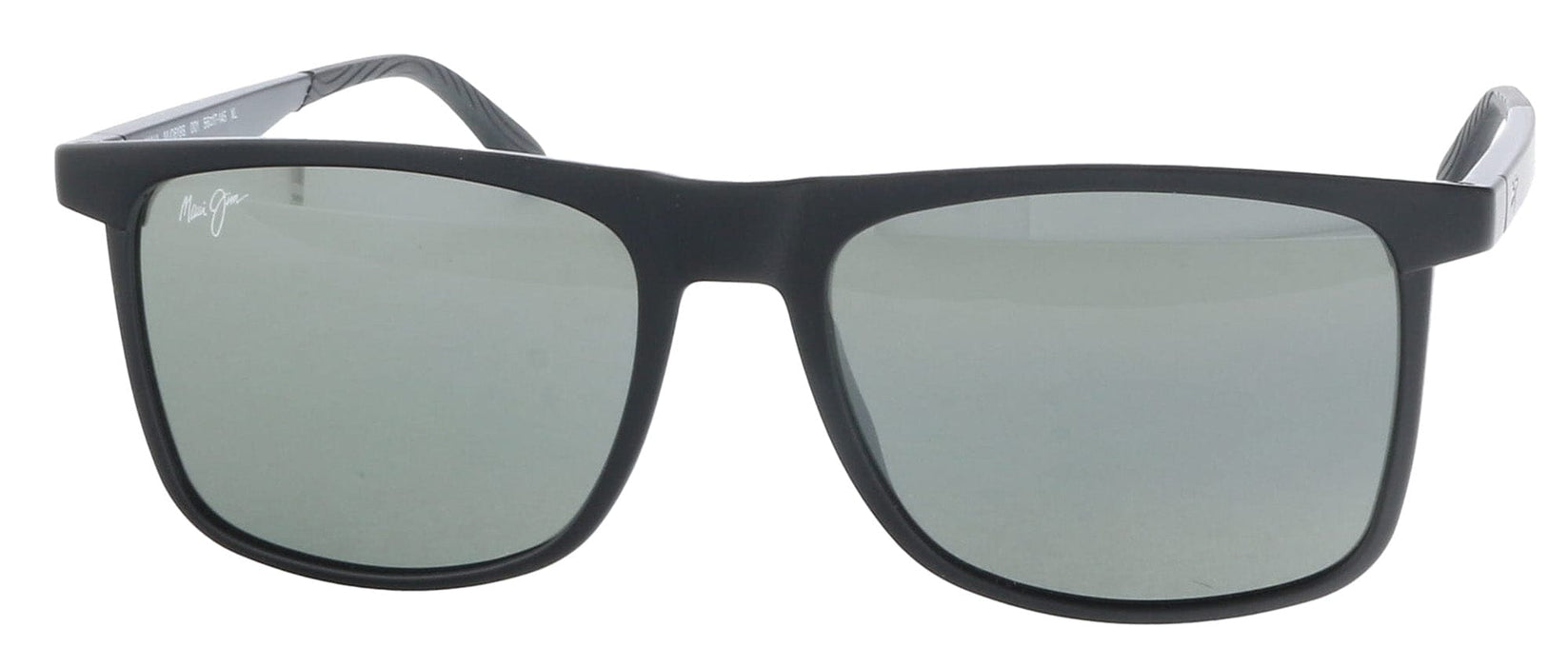 Maui Jim MJ0619S001 Sleek Modern Edge: Matte Black Polarized Rectangular