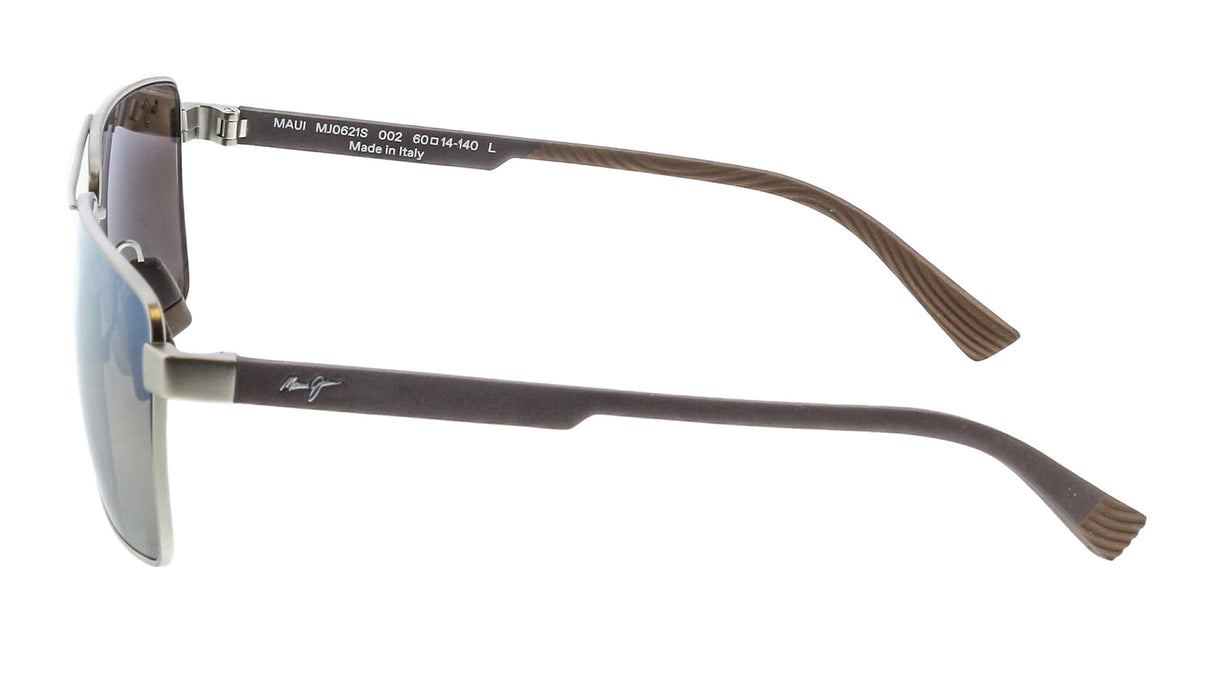 Maui Jim MJ0621S002 Silver Blue Aviator Sunglasses by Premium Metal