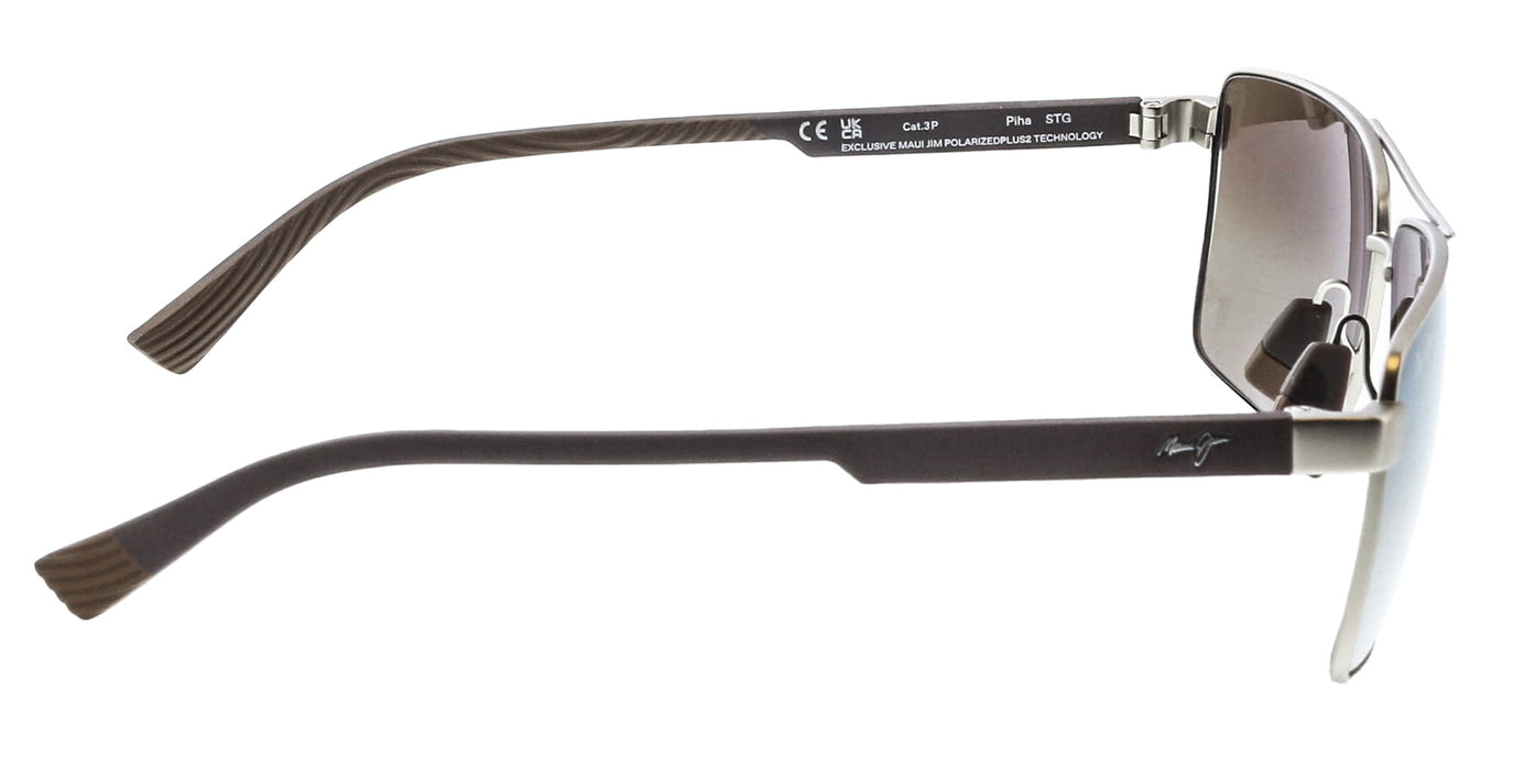 Maui Jim MJ0621S002 Silver Blue Aviator Sunglasses by Premium Metal